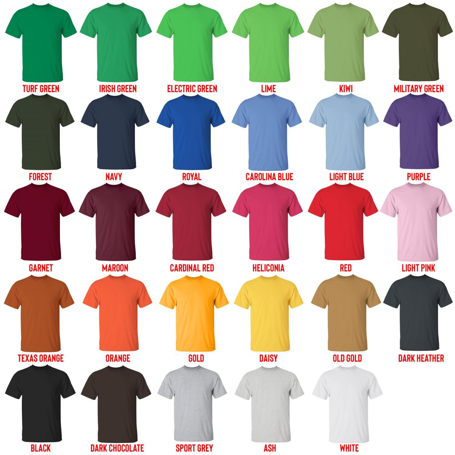 t shirt color chart - Greta Van Fleet Merch