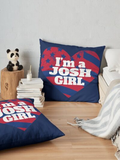 Im A Josh Kiszka Girl Greta Van Fleet Fan Gvf Girlfriend Throw Pillow Official Greta Van Fleet Merch