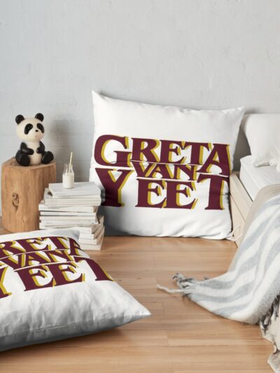 Greta Van Yeet Throw Pillow Official Greta Van Fleet Merch