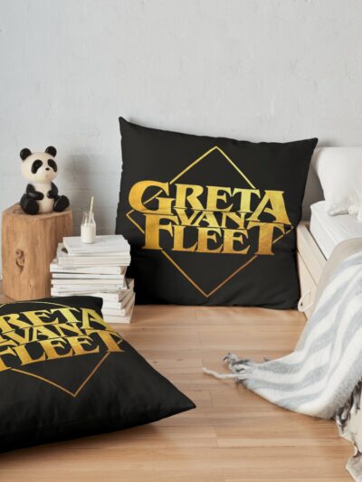 EffectiveGreta Van Fleet Greta Van Fleet Greta Van Fleet Greta Van Fleet, Greta Van Fleet Greta Van Fleet Greta Van Fleet Throw Pillow Official Greta Van Fleet Merch