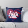 Im A Josh Kiszka Girl Greta Van Fleet Fan Gvf Girlfriend Throw Pillow Official Greta Van Fleet Merch