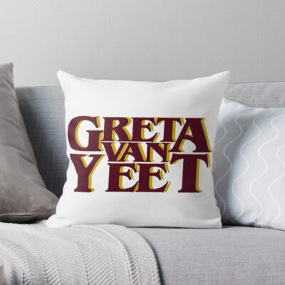 Greta Van Yeet Throw Pillow Official Greta Van Fleet Merch