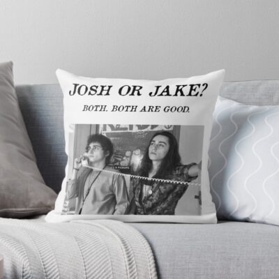 Josh Or Jake? Throw Pillow Official Greta Van Fleet Merch